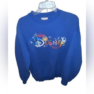Vintage Blue Walt Disney World Sweatshirt so Large